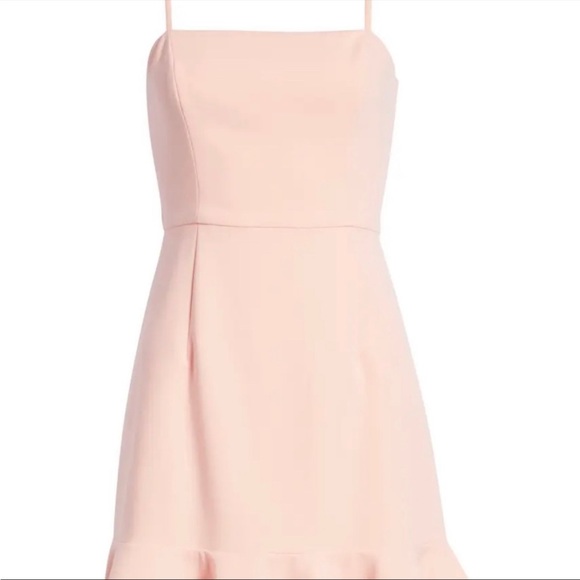 French Connection whisper hem dress in blush - Picture 7 of 7